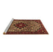 Sideview of Machine Washable Persian Brown Traditional Rug, wshtr2338brn