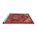 Sideview of Machine Washable Traditional Rust Pink Rug, wshtr2339