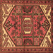 Square Persian Brown Traditional Rug, tr2339brn