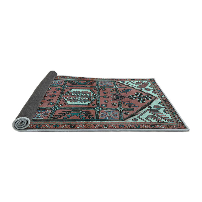 Sideview of Persian Light Blue Traditional Rug, tr2339lblu