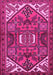 Machine Washable Persian Pink Traditional Rug, wshtr2339pnk