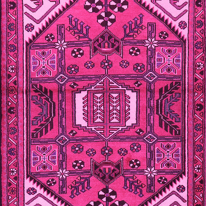 Machine Washable Persian Pink Traditional Rug, wshtr2339pnk