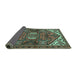 Sideview of Persian Turquoise Traditional Rug, tr2339turq