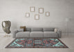 Machine Washable Persian Light Blue Traditional Rug in a Living Room, wshtr2339lblu