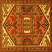 Square Persian Yellow Traditional Rug, tr2339yw