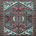 Square Persian Light Blue Traditional Rug, tr2339lblu