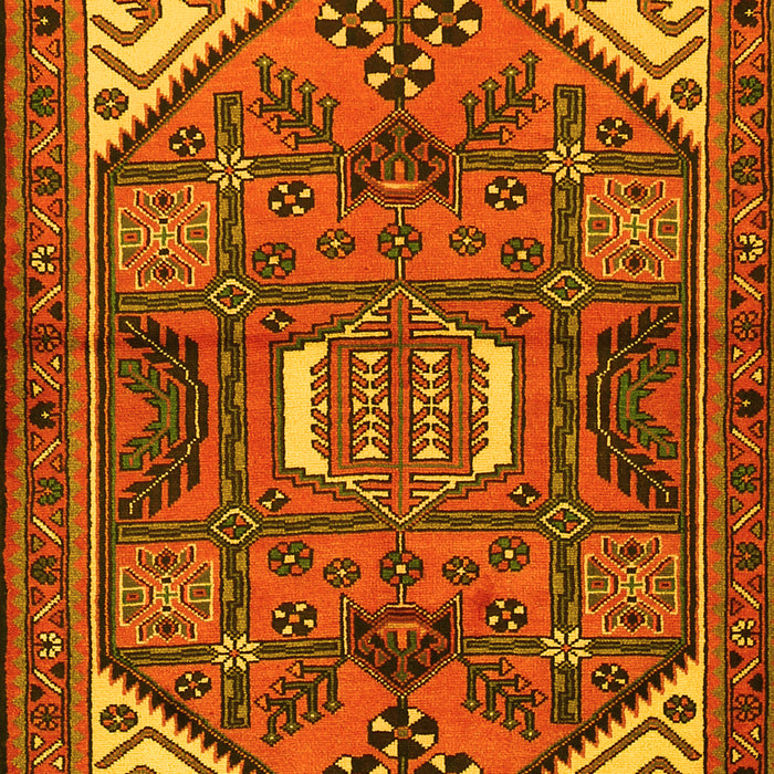 Machine Washable Persian Yellow Traditional Rug, wshtr2339yw