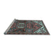 Sideview of Machine Washable Persian Light Blue Traditional Rug, wshtr2339lblu