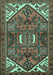 Machine Washable Persian Turquoise Traditional Area Rugs, wshtr2339turq