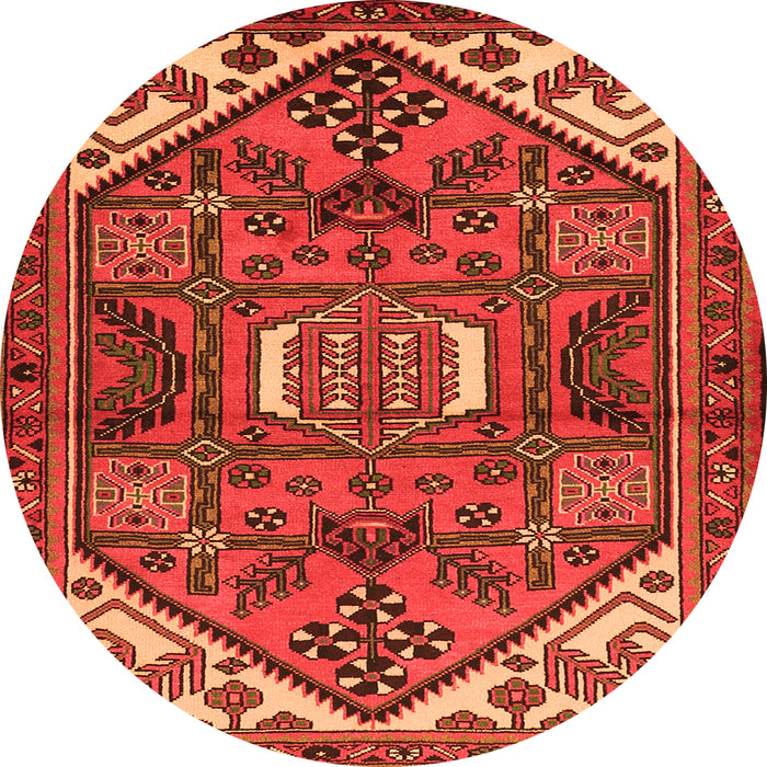 Machine Washable Persian Orange Traditional Area Rugs, wshtr2339org