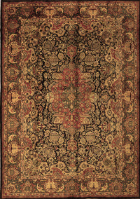 Medallion Brown Traditional Rug, tr233brn