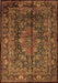 Medallion Brown Traditional Rug, tr233brn