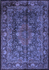 Medallion Blue Traditional Rug, tr233blu