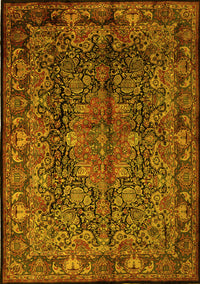 Medallion Yellow Traditional Rug, tr233yw