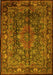 Medallion Yellow Traditional Rug, tr233yw