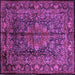 Square Medallion Purple Traditional Rug, tr233pur