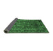 Sideview of Medallion Emerald Green Traditional Rug, tr233emgrn