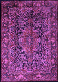 Medallion Purple Traditional Rug, tr233pur