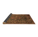 Sideview of Medallion Brown Traditional Rug, tr233brn