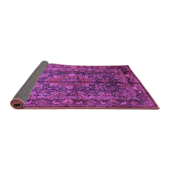 Sideview of Medallion Purple Traditional Rug, tr233pur