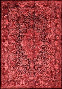 Medallion Red Traditional Rug, tr233red