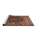 Sideview of Machine Washable Traditional Peru Brown Rug, wshtr234