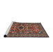 Sideview of Machine Washable Traditional Camel Brown Rug, wshtr2340