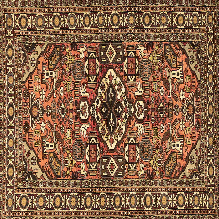 Square Machine Washable Persian Brown Traditional Rug, wshtr2340brn