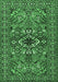 Machine Washable Persian Emerald Green Traditional Area Rugs, wshtr2340emgrn