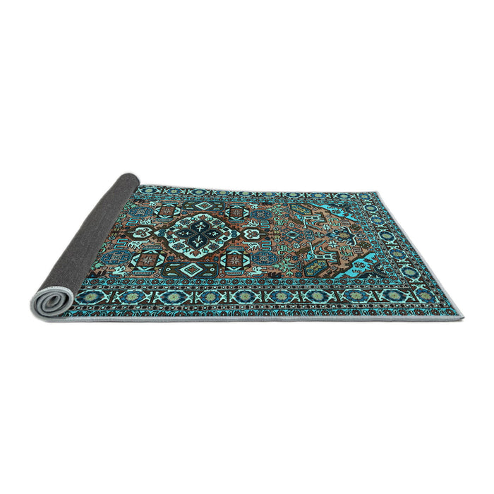 Sideview of Persian Light Blue Traditional Rug, tr2340lblu
