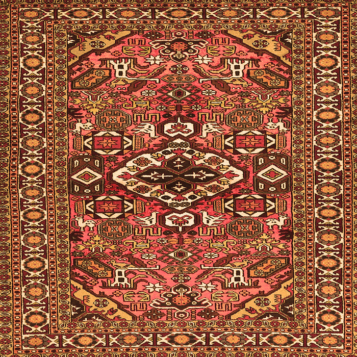 Serging Thickness of Persian Orange Traditional Rug, tr2340org