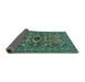 Sideview of Persian Turquoise Traditional Rug, tr2340turq