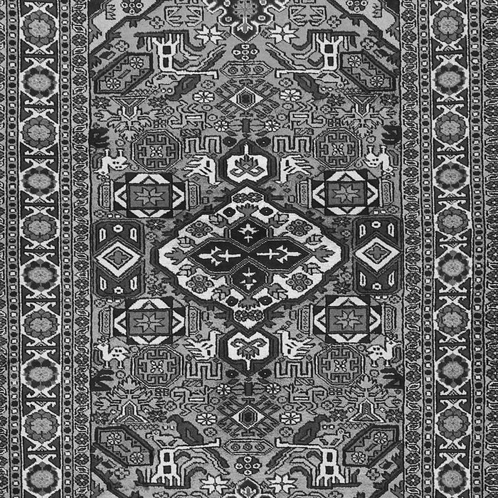 Serging Thickness of Machine Washable Persian Gray Traditional Rug, wshtr2340gry