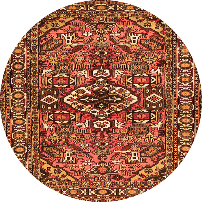 Square Persian Orange Traditional Rug, tr2340org