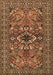 Machine Washable Persian Brown Traditional Rug, wshtr2340brn