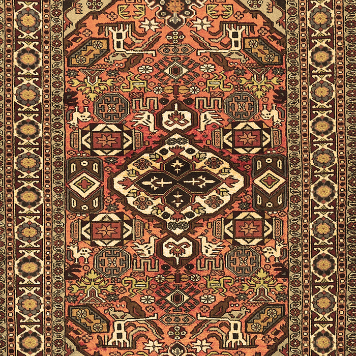 Machine Washable Persian Brown Traditional Rug, wshtr2340brn