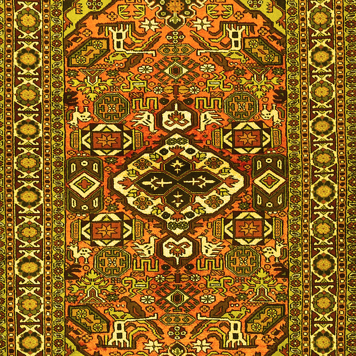 Machine Washable Persian Yellow Traditional Rug, wshtr2340yw