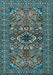 Machine Washable Persian Light Blue Traditional Rug, wshtr2340lblu