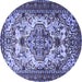 Round Persian Blue Traditional Rug, tr2341blu