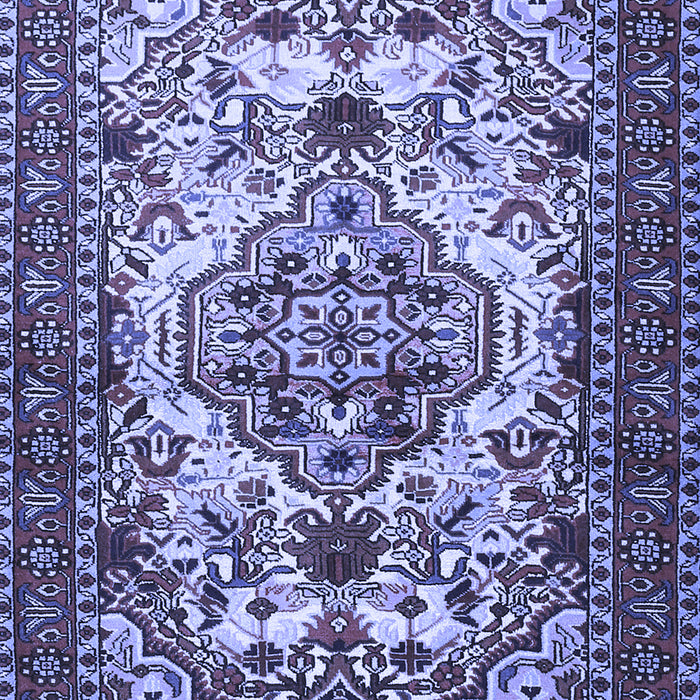 Machine Washable Persian Blue Traditional Rug, wshtr2341blu