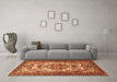 Machine Washable Persian Orange Traditional Area Rugs in a Living Room, wshtr2341org