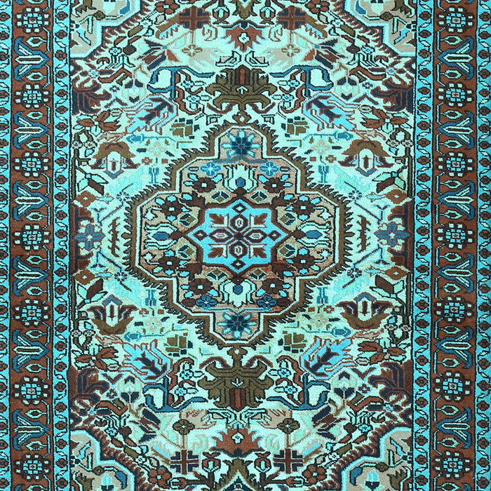 Machine Washable Persian Light Blue Traditional Rug, wshtr2341lblu