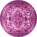 Round Persian Pink Traditional Rug, tr2341pnk