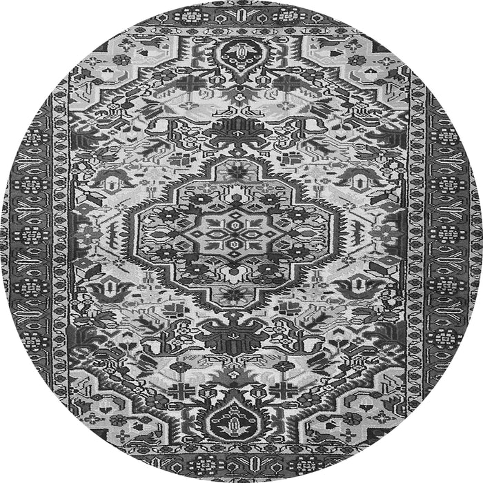 Machine Washable Persian Gray Traditional Rug, wshtr2341gry