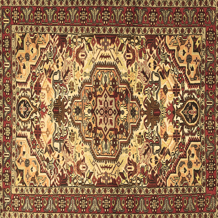 Square Machine Washable Persian Brown Traditional Rug, wshtr2341brn