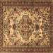 Square Machine Washable Persian Brown Traditional Rug, wshtr2341brn