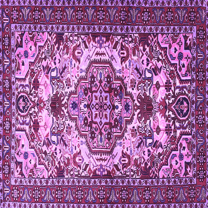 Square Machine Washable Persian Purple Traditional Area Rugs, wshtr2341pur