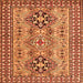 Serging Thickness of Persian Orange Traditional Rug, tr2342org