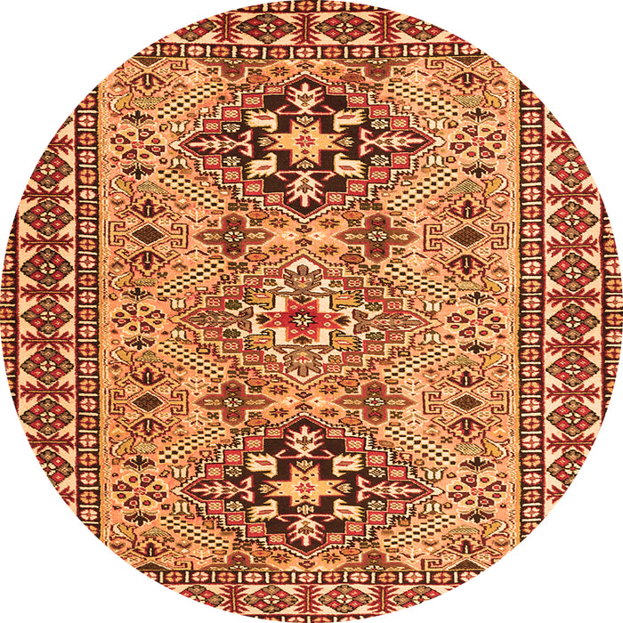 Square Persian Orange Traditional Rug, tr2342org
