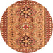 Square Persian Orange Traditional Rug, tr2342org